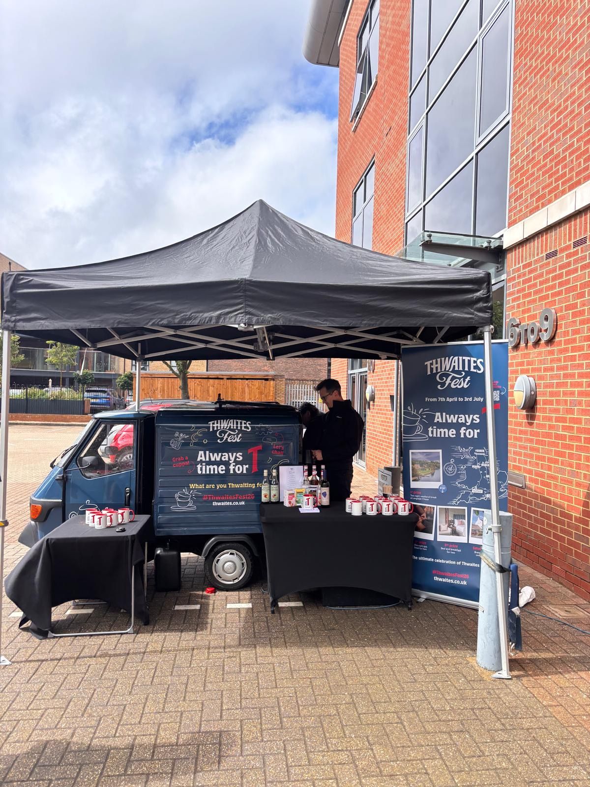 Thwaites Fest tea truck van with gazebo