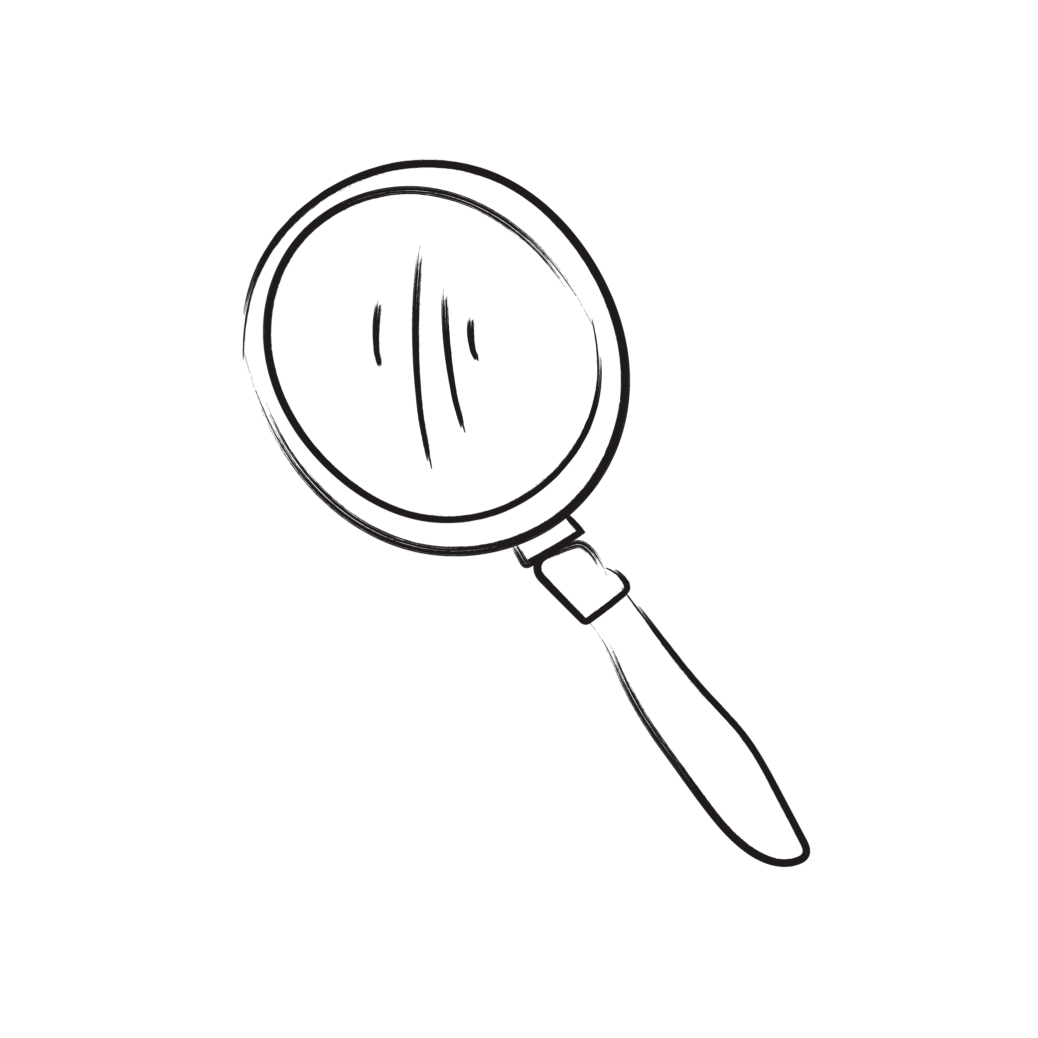 Magnifying glass illustration