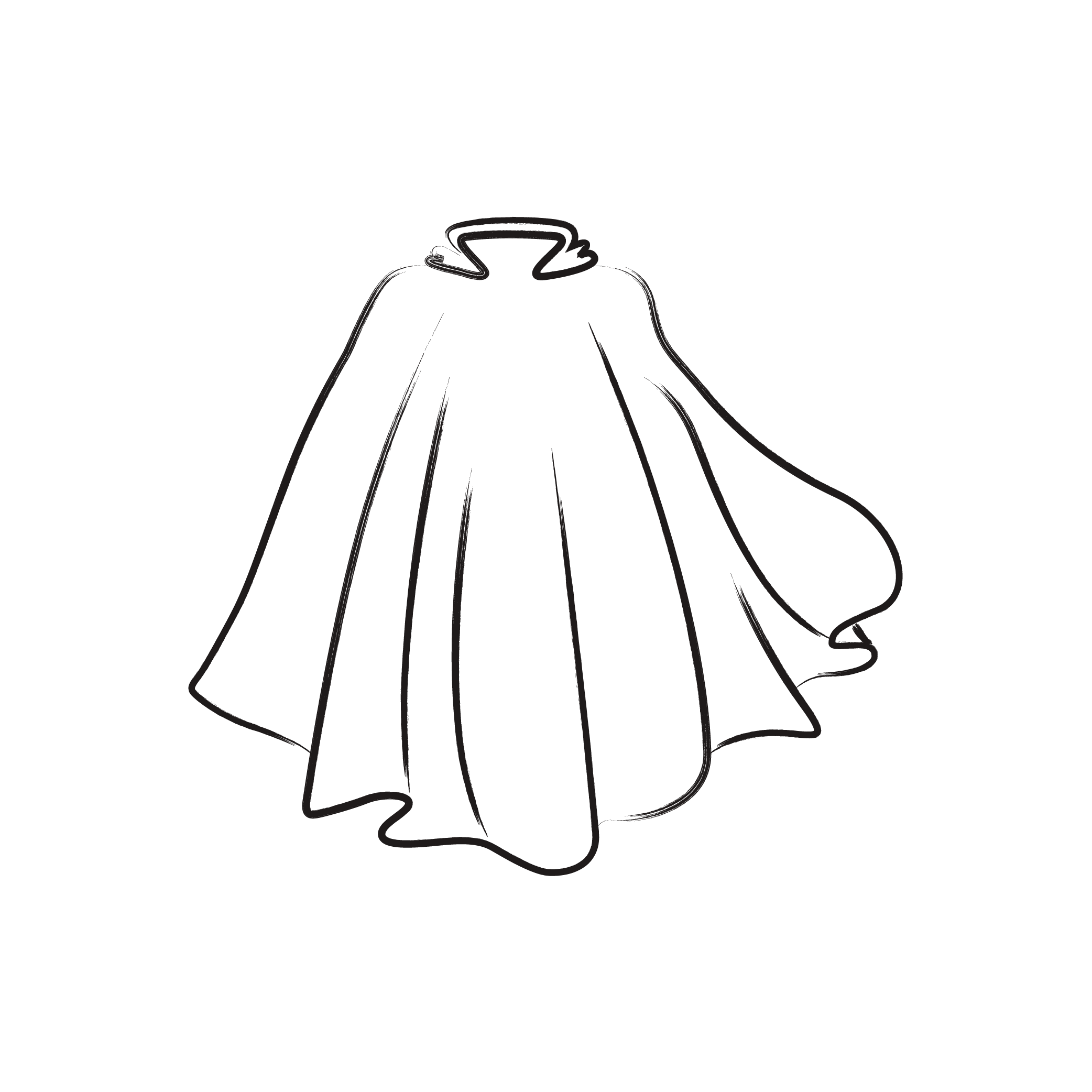 Illustration of super hero cape